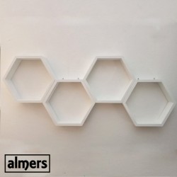 Large Painted Hexagon set of 4