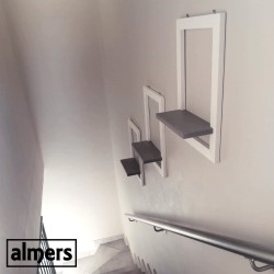 Medium Two-tone Framed Shelves set of 3