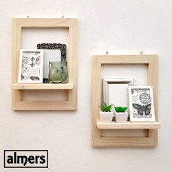 Small Unpainted Framed Shelves set of 2