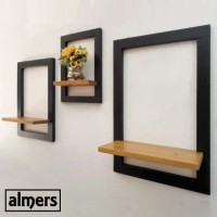 Painted Framed Shelves set of 3