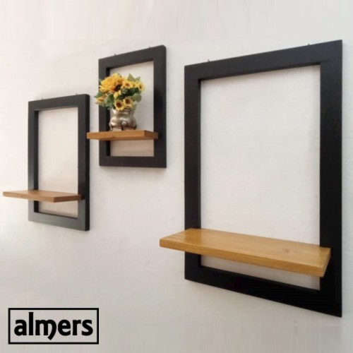 Painted Framed Shelves set of 3