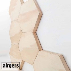 Unpainted Geometric  Wood Wall Art