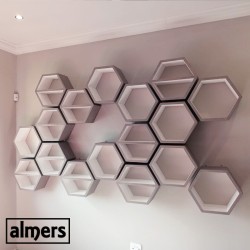 Hexagon Bookshelves Set of 17
