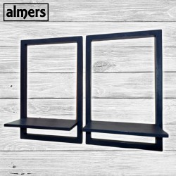 Large Painted Framed Shelves set of 2