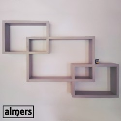 Painted Rectangular Shelves Unit