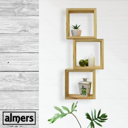 Medium Unpainted Square Shelves set of 3