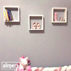 Medium Painted Square Shelves set of 3